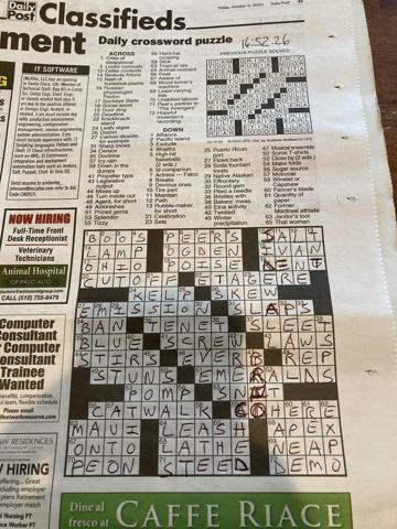 Tough crossword