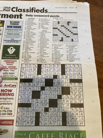 Crossword in under 8 minutes