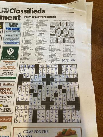Slow crossword