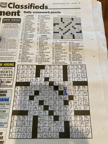 PA Daily Post Crossword