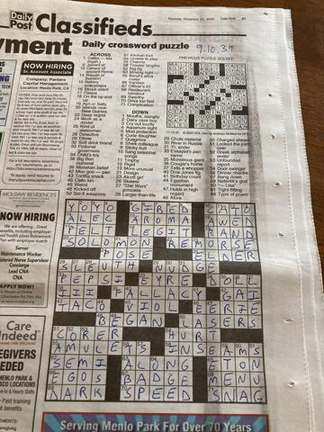 PA Daily Post Crossword
