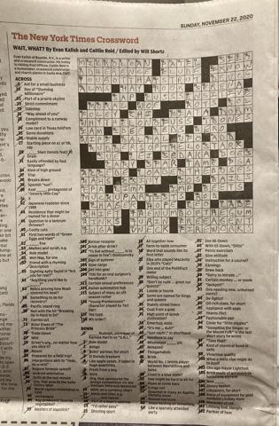 New York Times Crossword