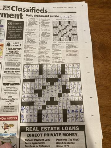 PADP crossword from 11/30/20