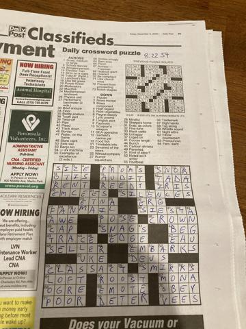 Palo Alto Daily Post crossword