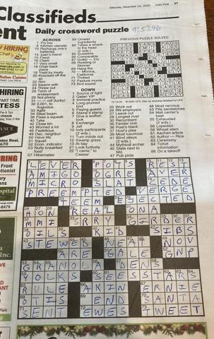 Palo Alto Daily Post crossword
