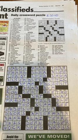Palo Alto Daily Post crossword