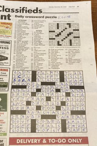 Palo Alto Daily Post crossword