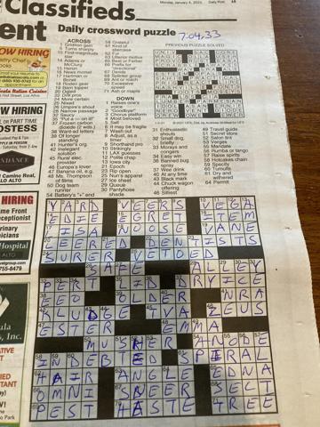 Palo Alto Daily Post crossword