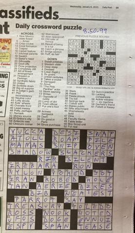 Palo Alto Daily Post crossword