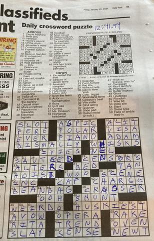 Palo Alto Daily Post crossword