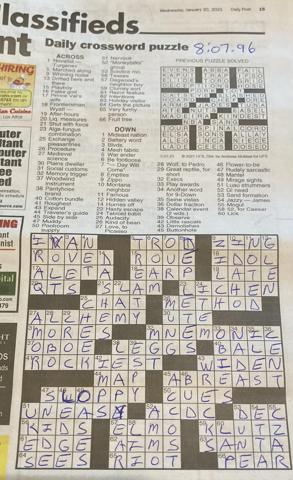 Palo Alto Daily Post crossword