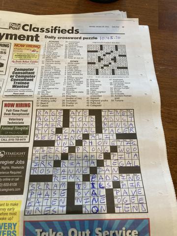 Palo Alto Daily Post crossword