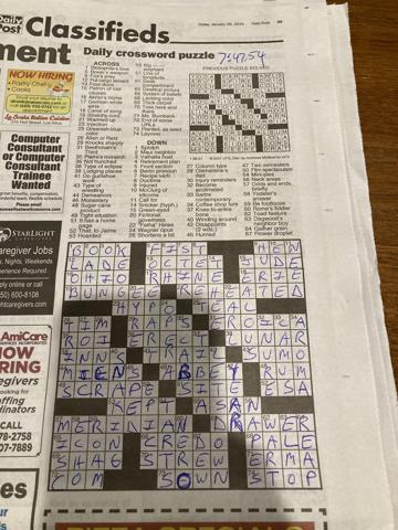 Palo Alto Daily Post crossword