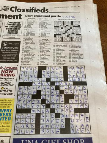 Palo Alto Daily Post crossword