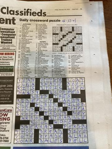 Palo Alto Daily Post crossword