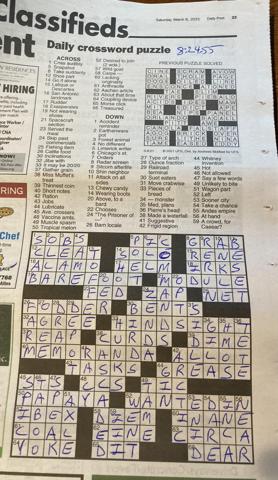 Palo Alto Daily Post crossword