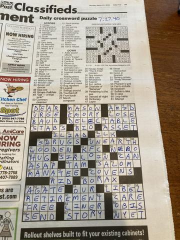 Palo Alto Daily Post crossword