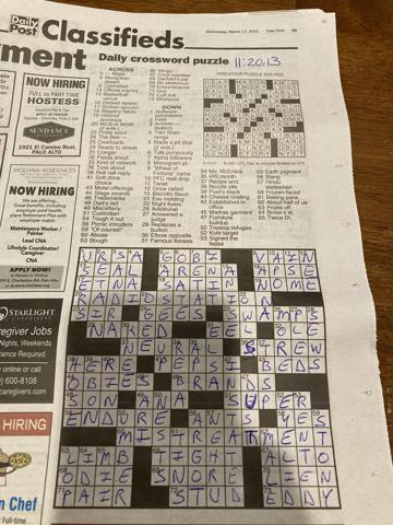 Palo Alto Daily Post crossword