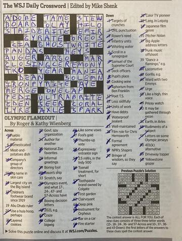 WSJ crossword